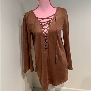 Faux suede tunic or mini dress